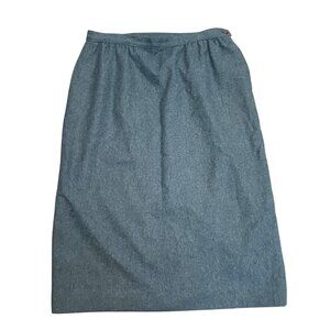 Miss Pendleton Vintage 100% Virgin Wool Midi Skirt Green Size 29 Made in the USA